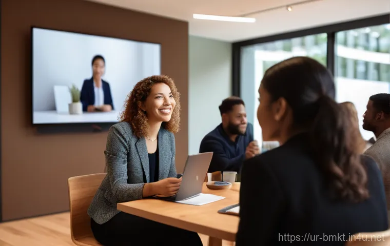 브랜드 마케터의 성공적인 네트워킹 방법 - **Prompt:** A dynamic, digitally-focused scene depicting a diverse young professional (wearing smart... 브랜드 마케터의 성공적인 네트워킹 방법 - **Prompt:** A dynamic, digitally-focused scene depicting a diverse young professional (wearing smart...